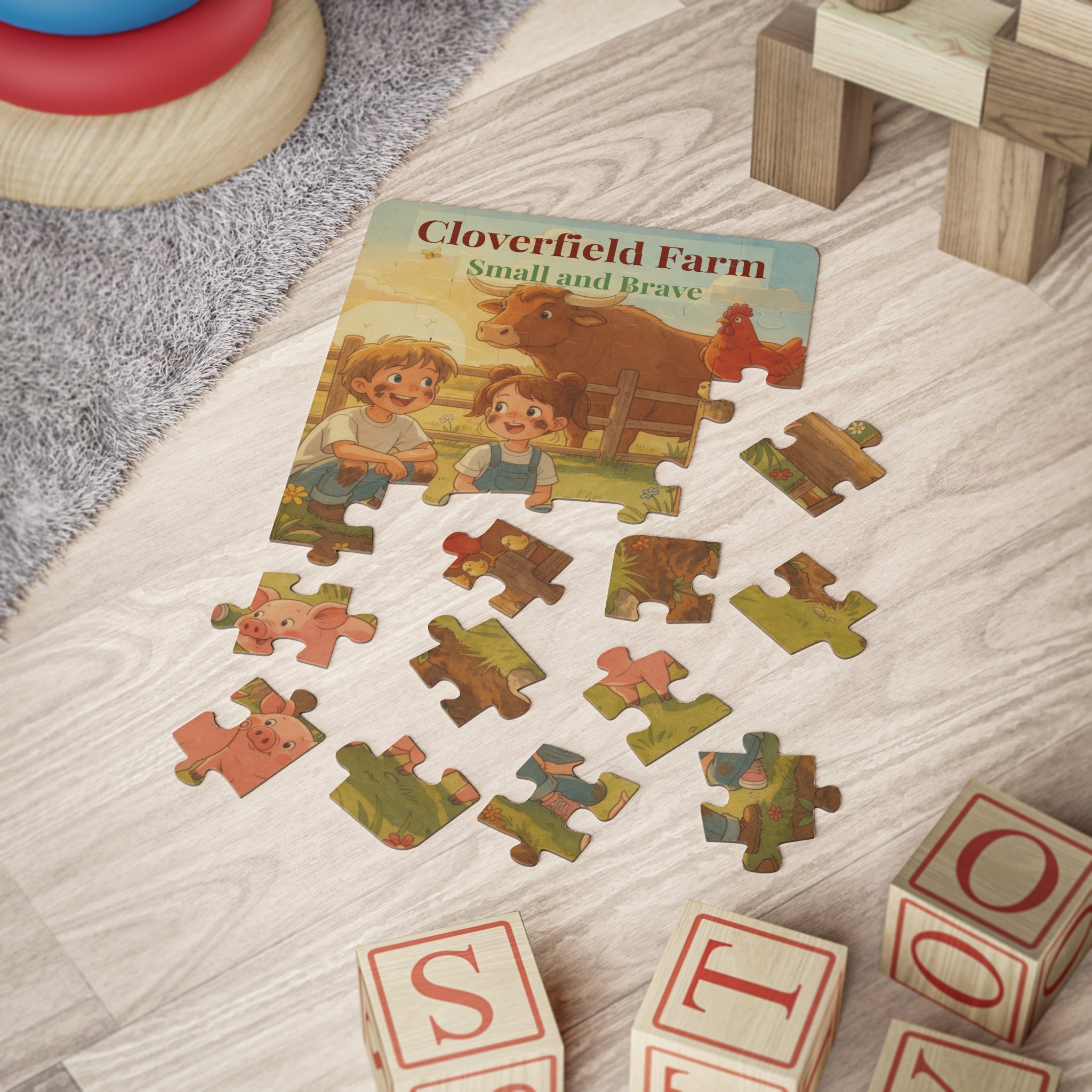 Cloverfield Farm 30-Piece Kids' Puzzle — Small and Brave Farm Animal Puzzle for Toddlers